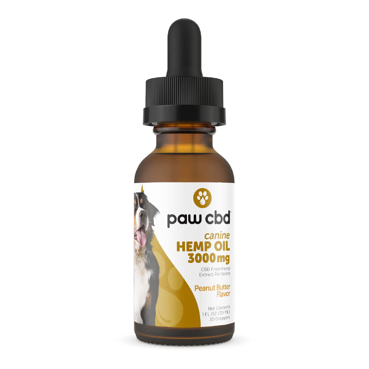 CBD Dog Oil Tincture for Calmness & Health Support Peanut Butter (300MG - 3000MG)